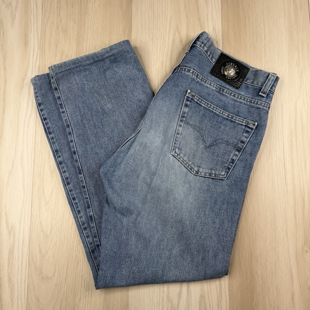 Versace Couture jeans Made in Italy Vintage 90's. Rare Button Fly Men's 38